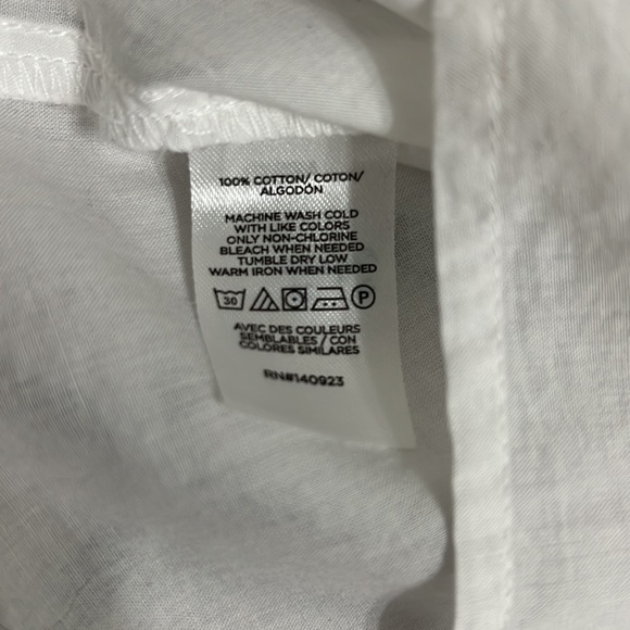 LOFT Eyelet Ruffle Bib Blouse Small NWT - Picture 11 of 11